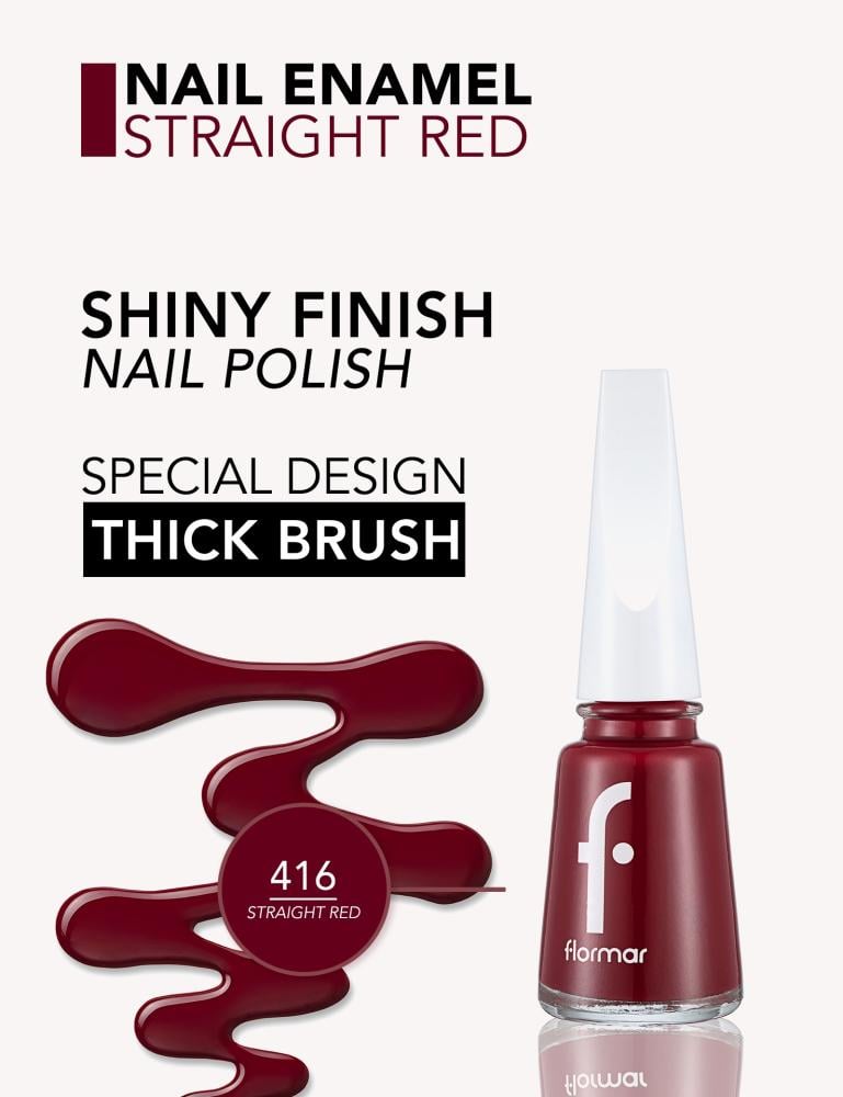 فلورمار طلاء الأظافر 11مل STRAIGHT RED رقم416