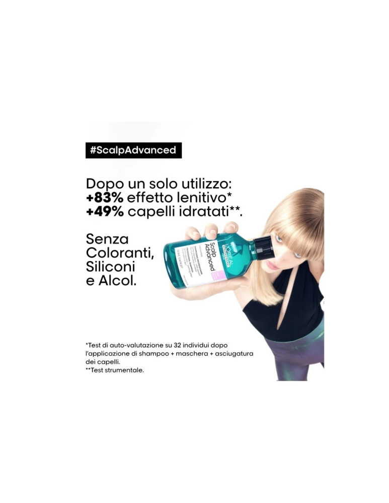 لوريال بروفسيونال سكالب ادفانسد SCALP ADVANCED NIACINAMIDE شامبو منظم للافرازات الدهنية و مهدئ لفروة الرأس الحساسة 1500مل
