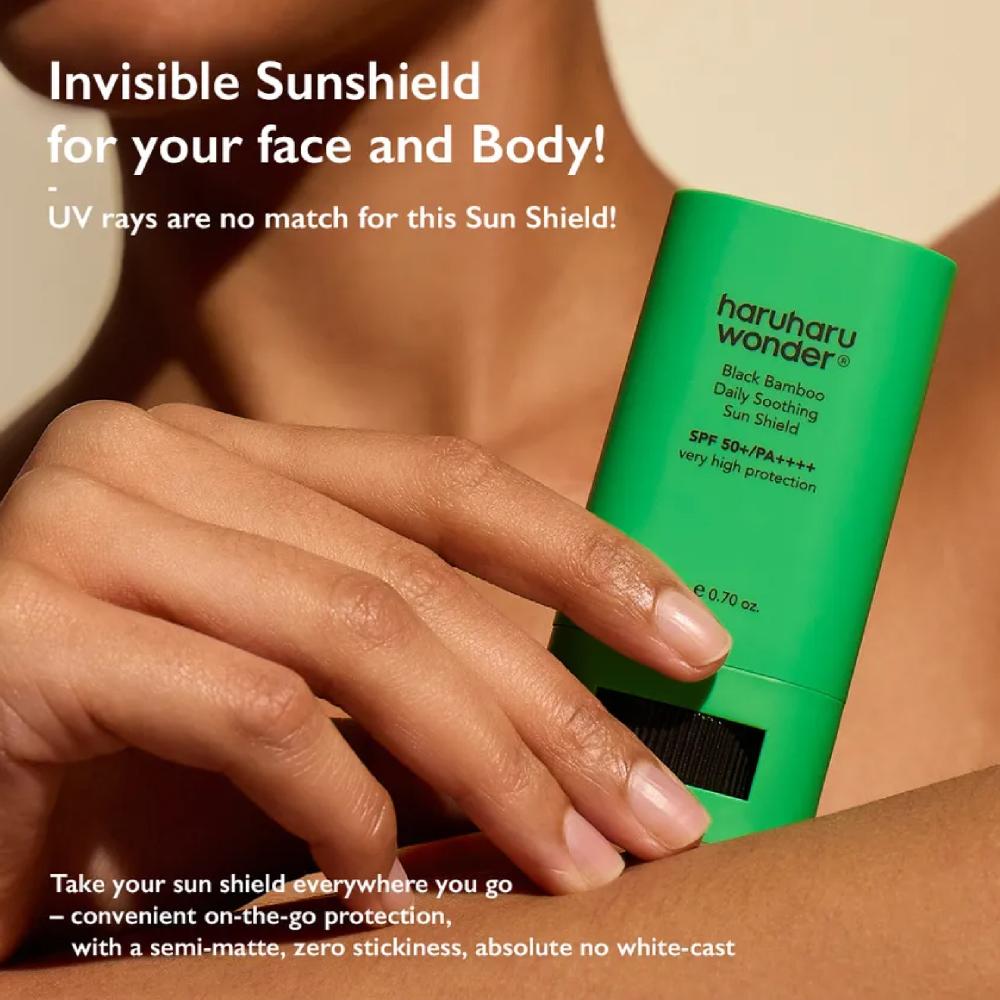 هاروهارو وندر واقي شمس معدني ستيك SPF50++ غير معطر بخلاصة البامبو الأسود للبشرة الحساسة 50مل