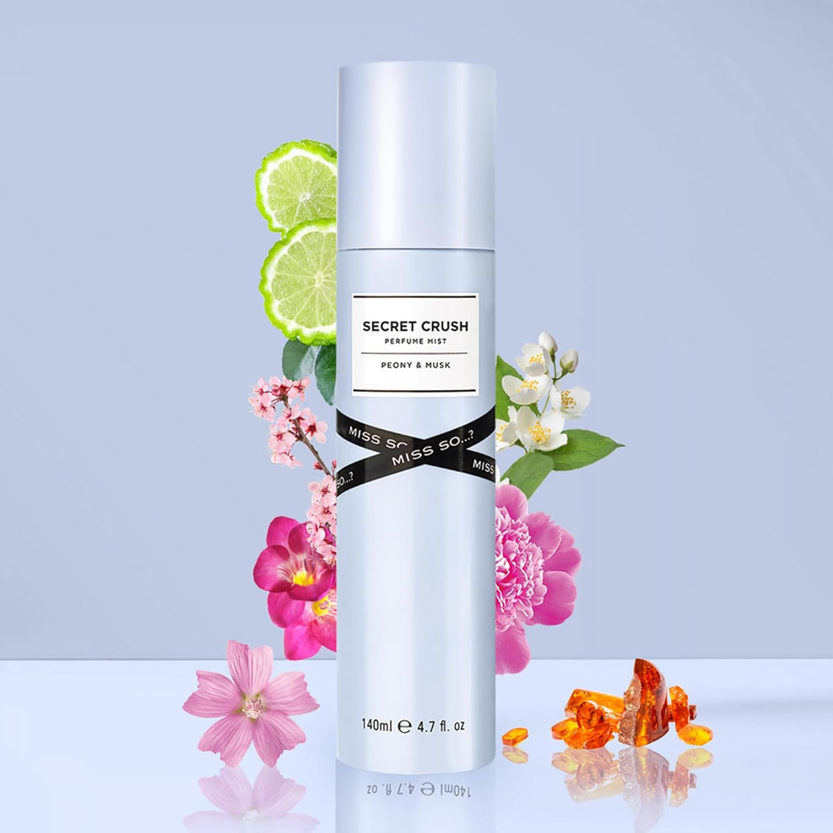 معطر جسم سيكريت كرش ريبوني و مسك 140 جرام من ميس سو