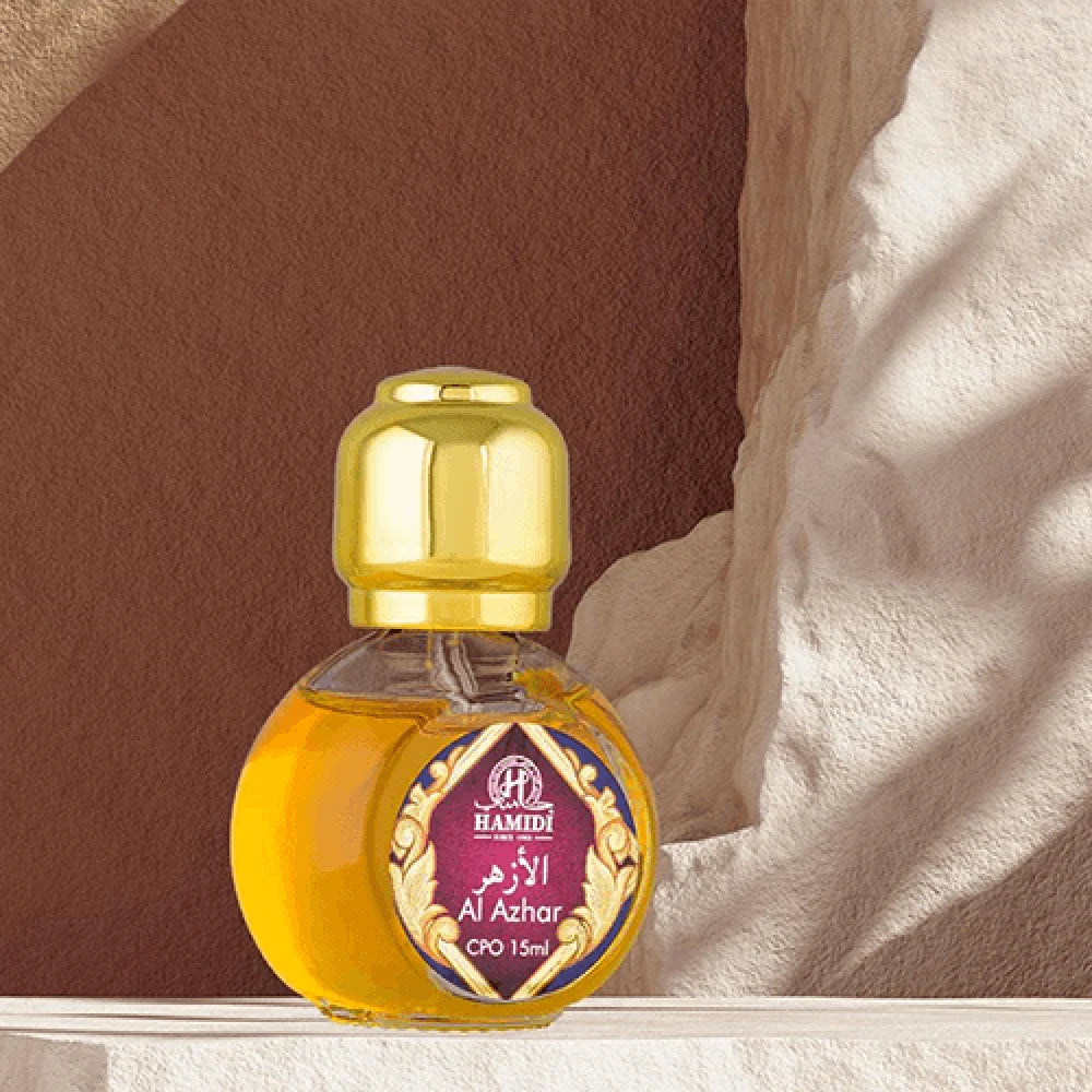 زيت عطري مركز خالي من الكحول الأزهر من حامدي 15مل