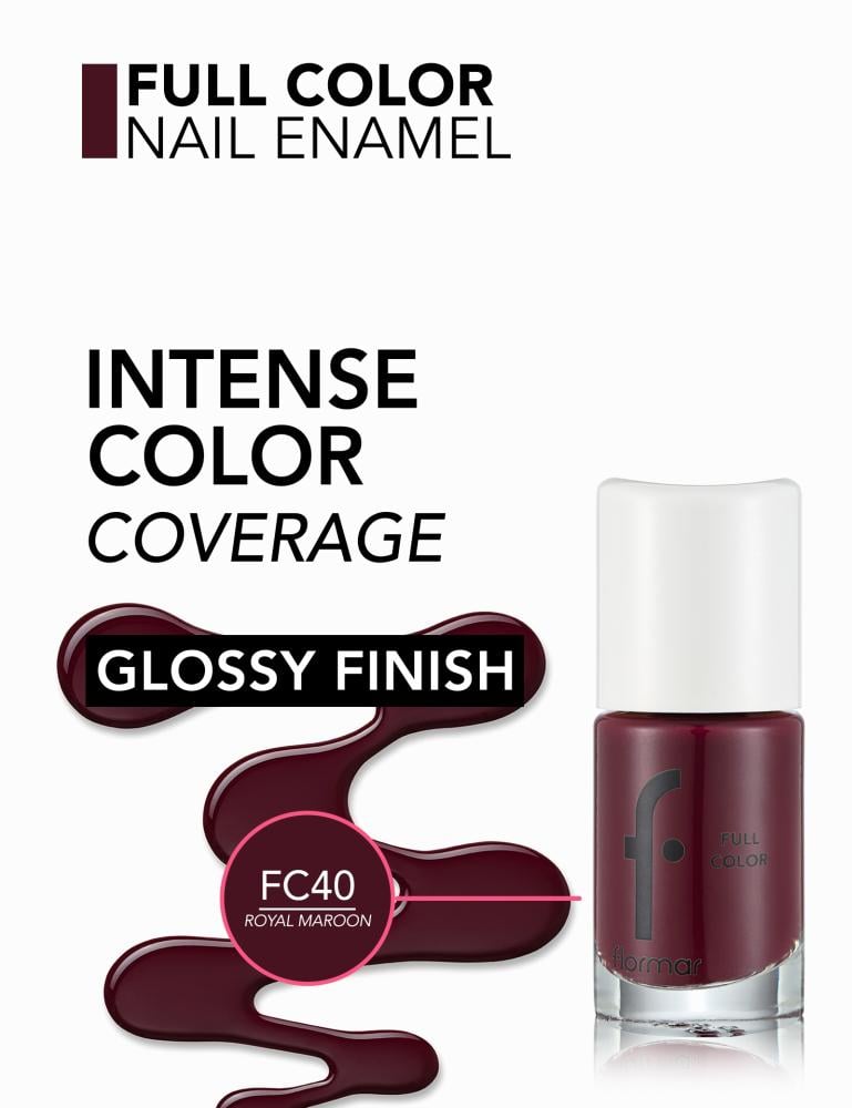 فلورمار طلاء الأظافر 8مل ROYAL MAROON رقمFC40