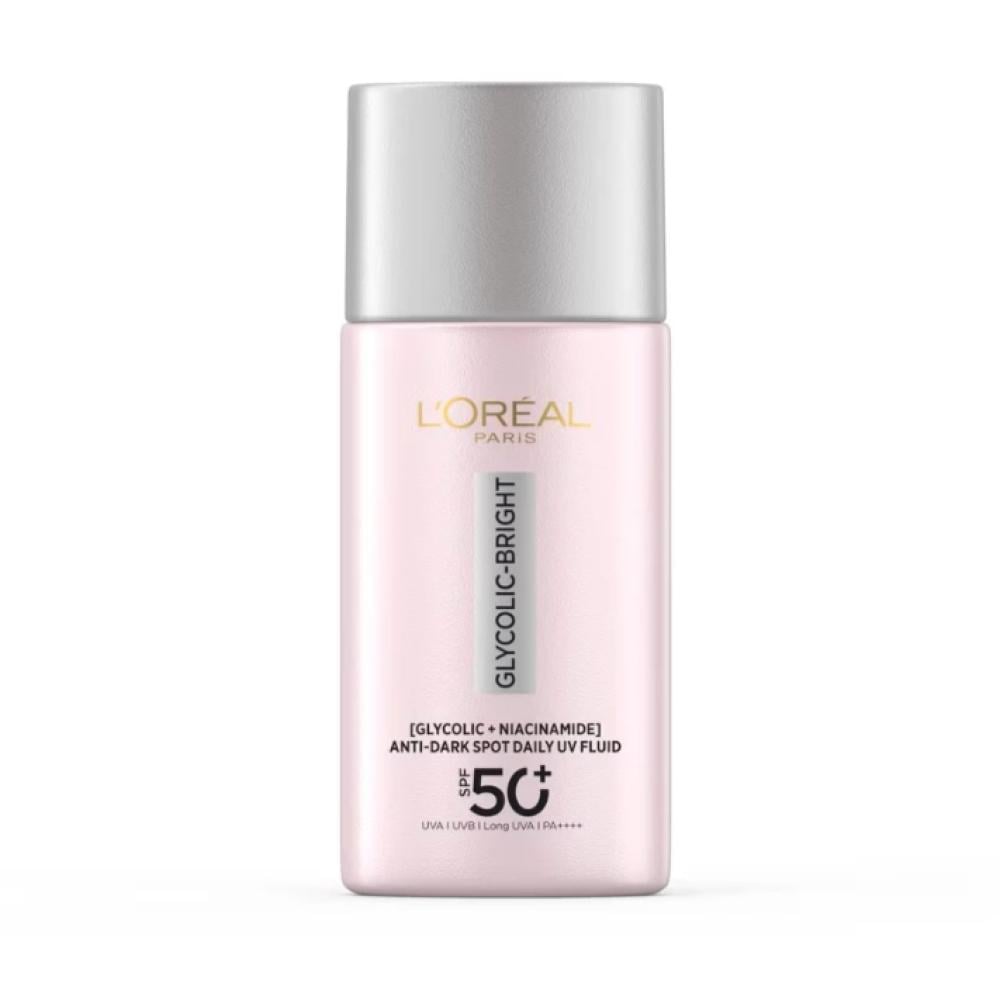 لوريال باريس جليكوليك برايت سائل UV SPF50+ يومي ضد البقع الداكنة 50مل