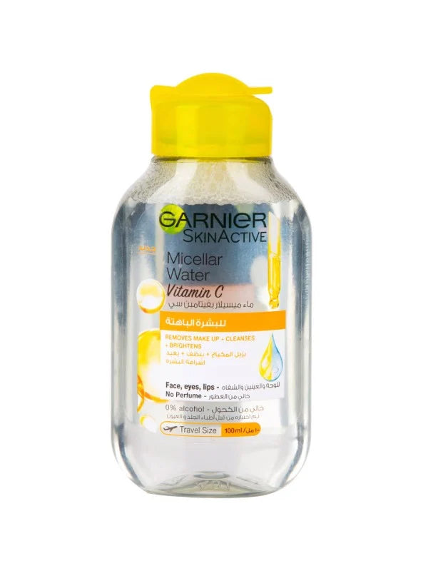 جارنييه مزيل مكياج منضف مائي ميسيلار للتفتيح السريع 100 مل بالفيتامين سي