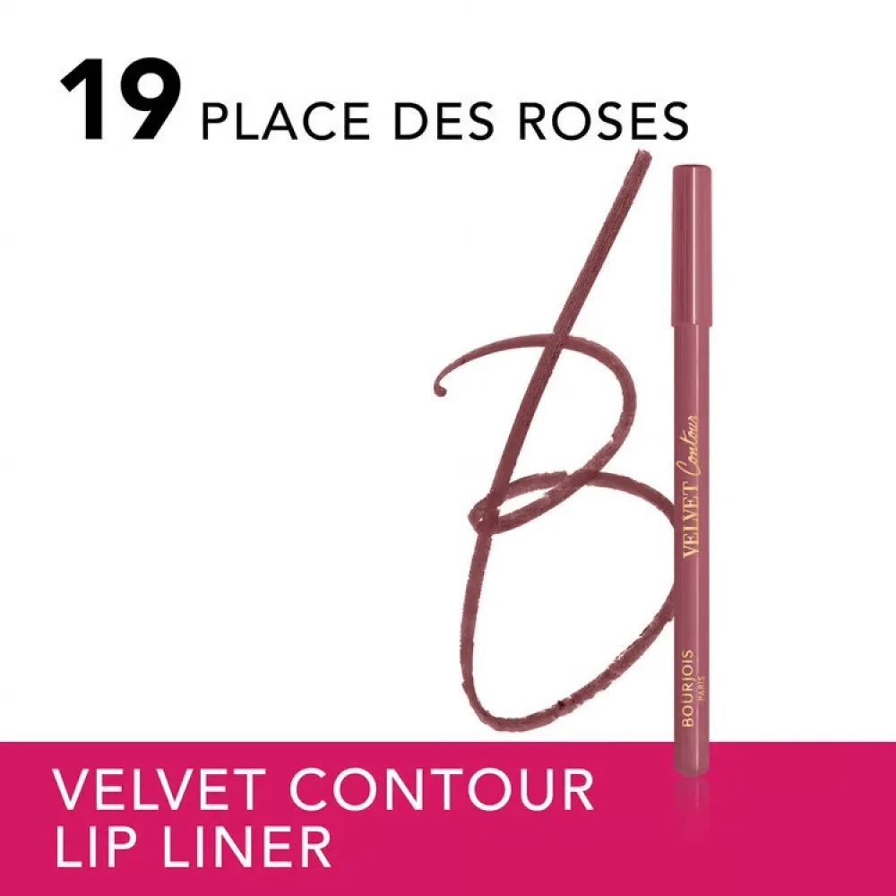 من بورجوا  PLACE DES ROSES  قلم تحديد محيط الشفاه ليب لاينر كونتور فيلفيت رقم 19
