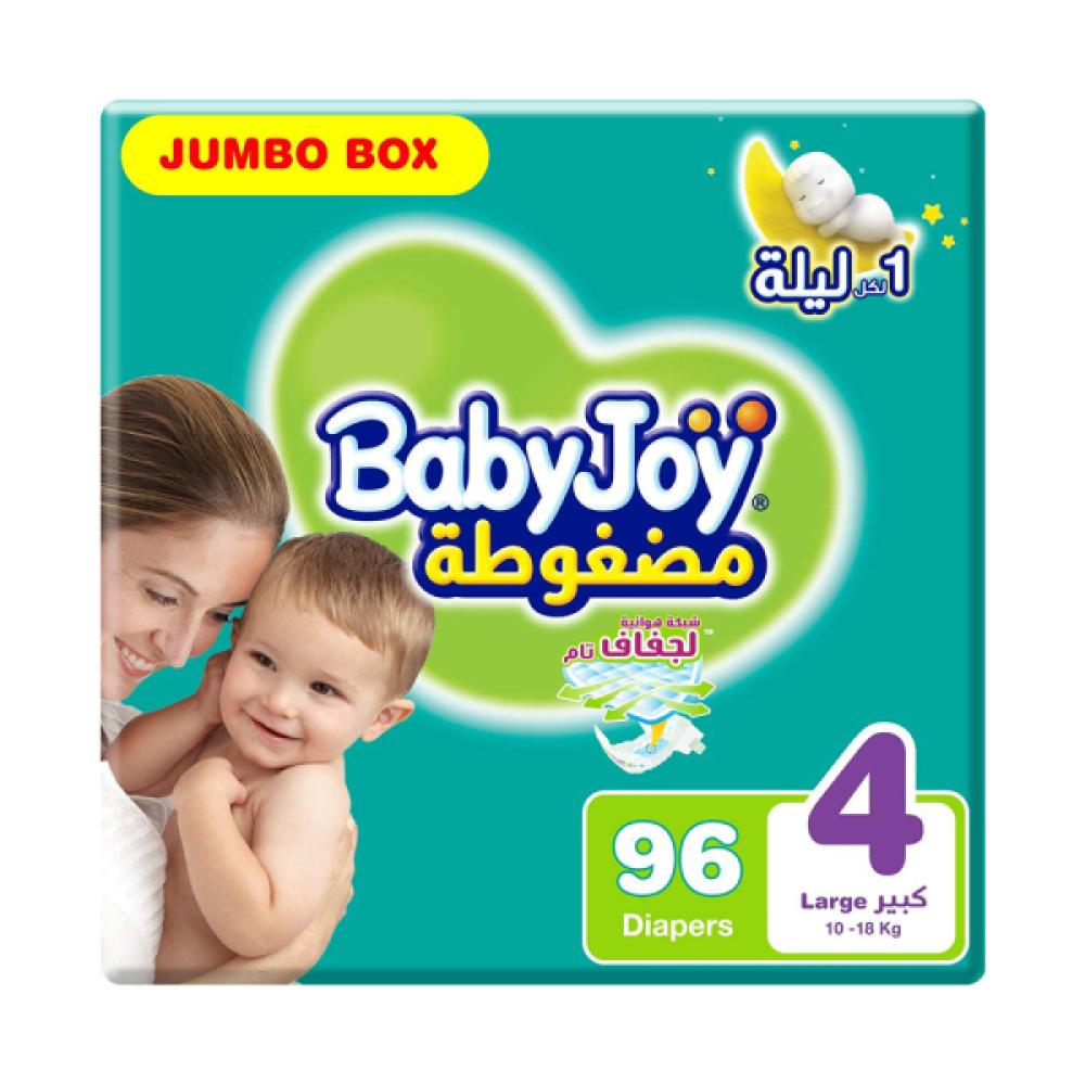 صورة بيبي جوي حفاضات الأطفال كبير رقم 4 10-18 كيلو 96 حفاض صندوق