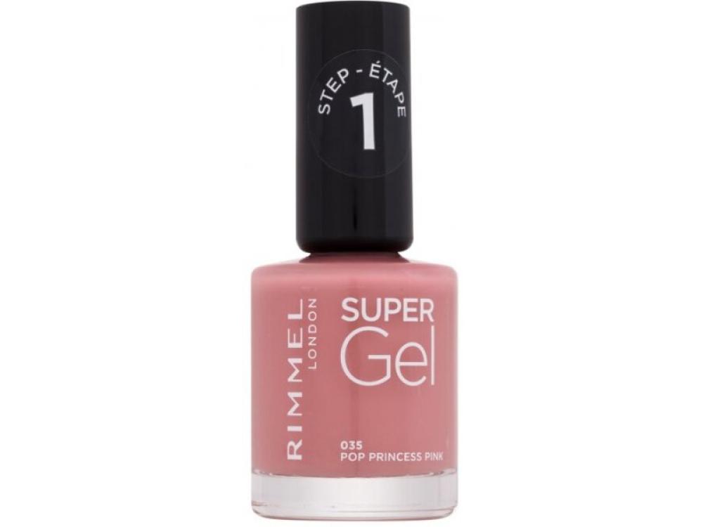 صورة ريميل لندن طلاء أظافر سوبر جيل رقم 035 POP PRINCESS PINK بوب برنسيس بينك 12 مل