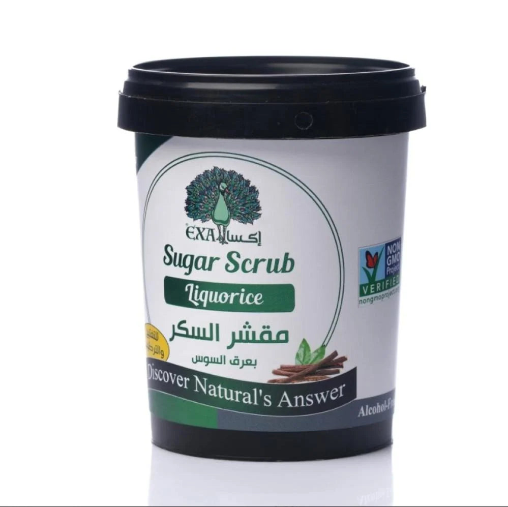 إكسا مقشر السكر بعرق السوس لتفتيح و ترطيب البشرة 600جرام