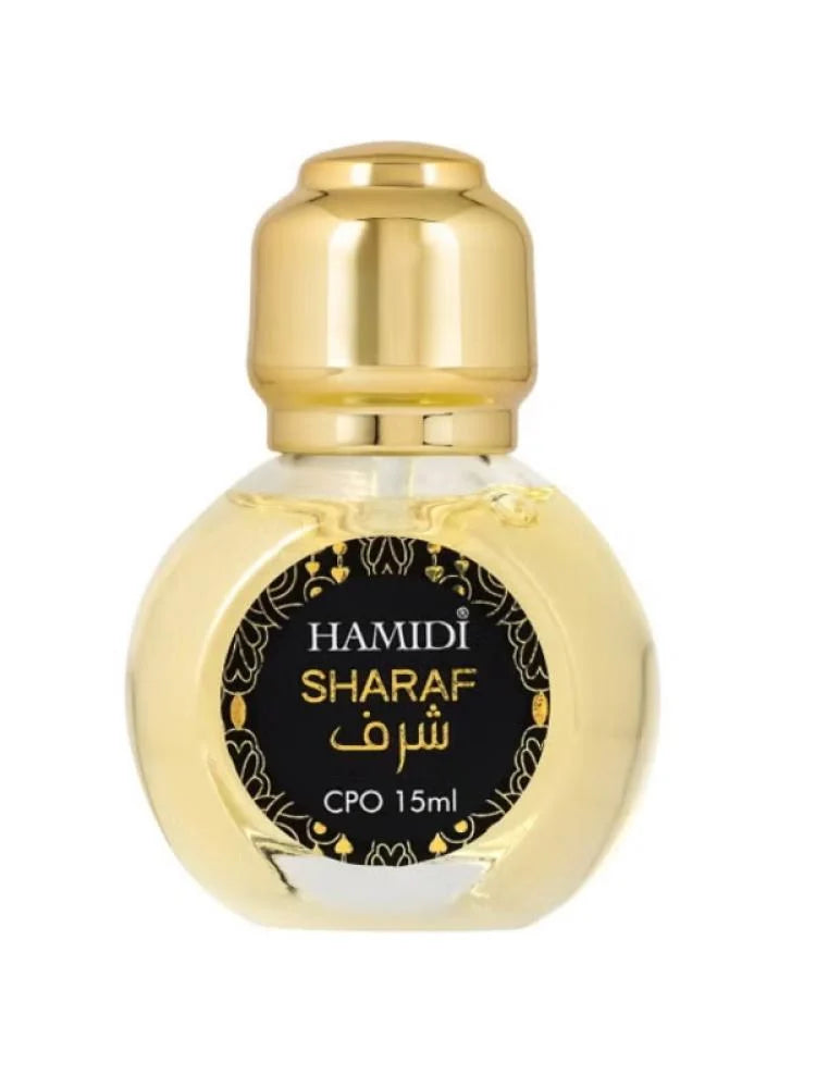 زيت عطري مركز خالي من الكحول شرف من حامدي 15مل