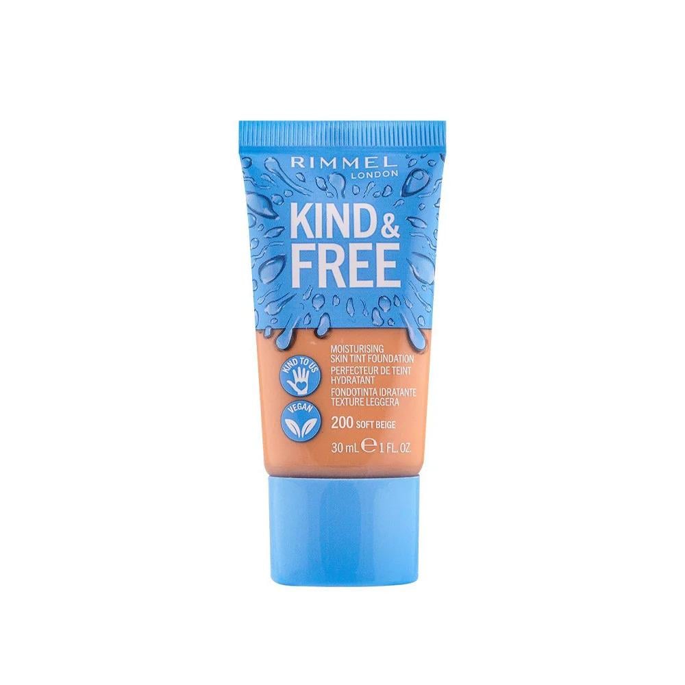 صورة ريميل لندن كايند اند فري KIND & FREE كريم أساس مرطب للوجه رقم SOFT BEIGE 200سوفت بيج 30مل