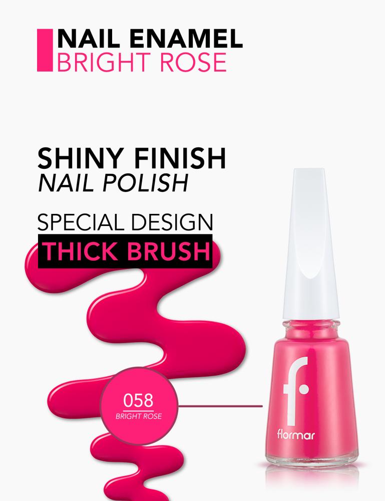 فلورمار طلاء الأظافر 11مل BRIGHT ROSE رقم058