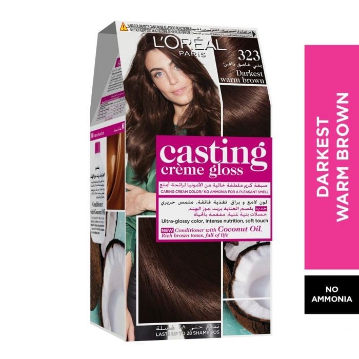 صورة لوريال صبغه شعر كاستنق 323 شوكولا اسود